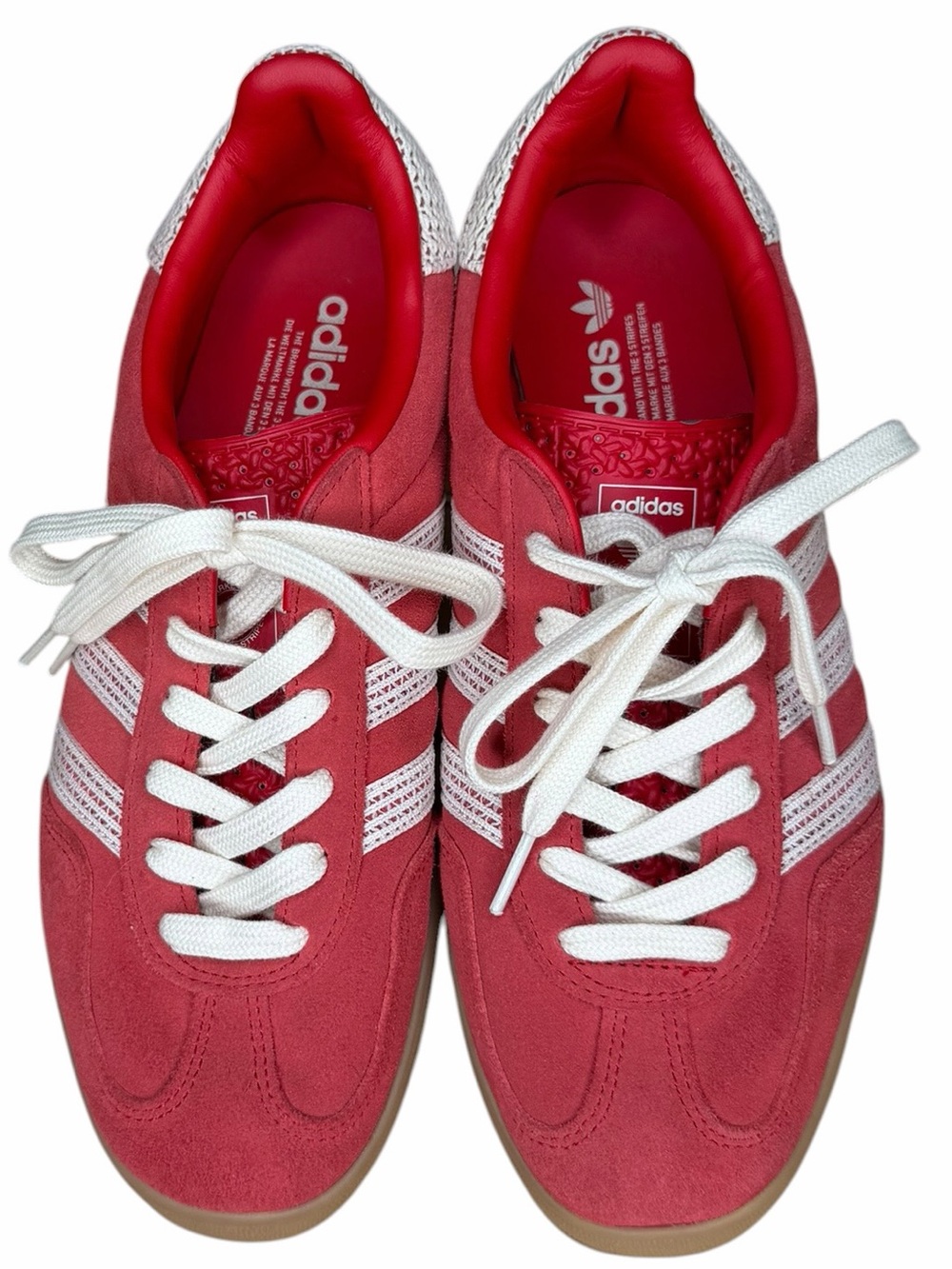 adidas Gazelle Indoor Crochet Better Scarlet White Gum Sneakers Women’s 9 - Picture 5 of 9